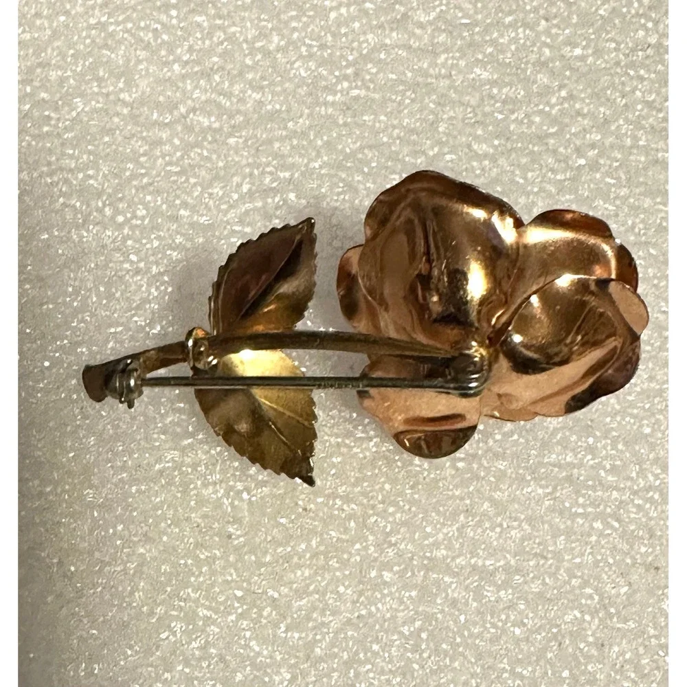 Krementz Rose Pin Gold Overlay